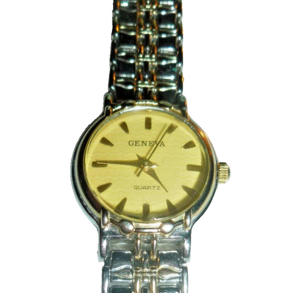 Geneva Watch‎ Women Gold Tone Japan Movement Womens Watch